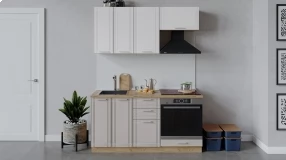 Кухонный гарнитур «Ольга» длиной 160 см со шкафом НБ